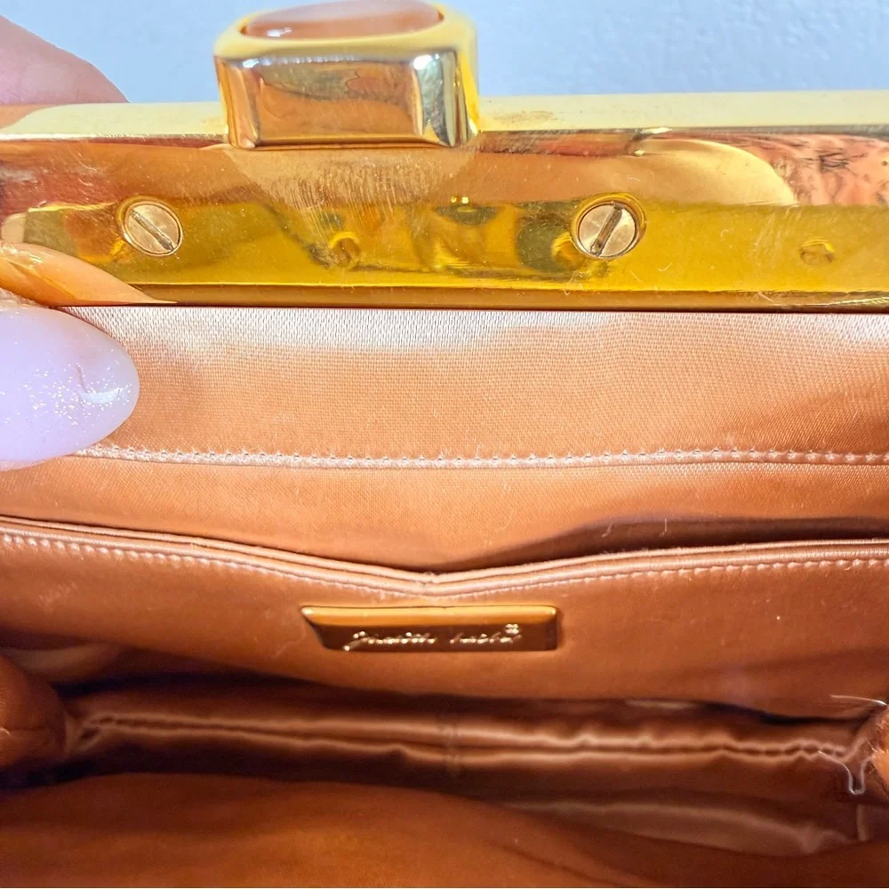 Judith Leiber Silver Lizard Clutch Gem Rhinestone Vintage - Picture 12 of 14